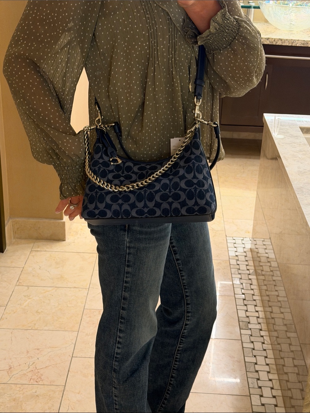 Coach Juliet Shoulder Bag 25 In Signature Denim - Picture 7 of 7